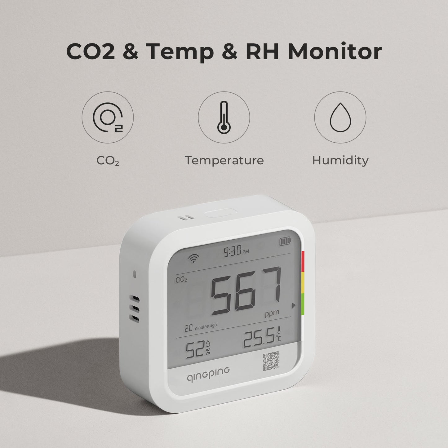 Qingping CO2 & Temp & RH Monitor